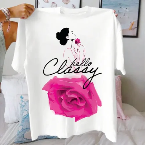 Rose Lady Regular Fit T-Shirt photo review
