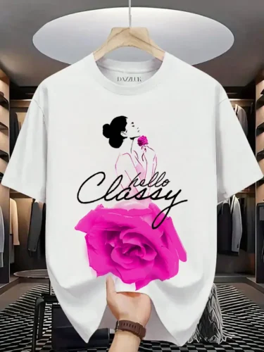 Rose Lady Regular Fit T-Shirt photo review