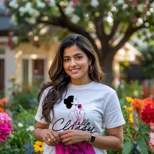 Rose Lady Regular Fit T-Shirt photo review